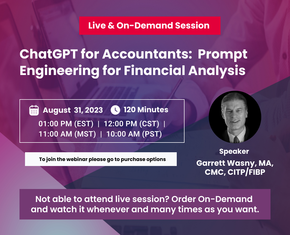 ChatGPT for Accountants:  Prompt Engineering for Financial Analysis