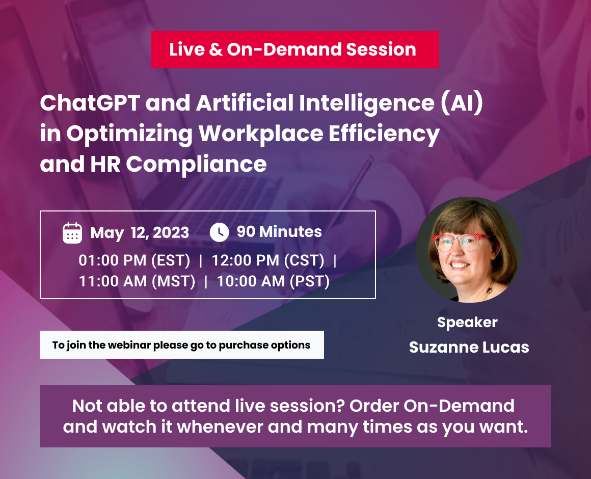 ChatGPT and Artificial Intelligence (AI) in Optimizing Workplace Efficiency and HR Compliance