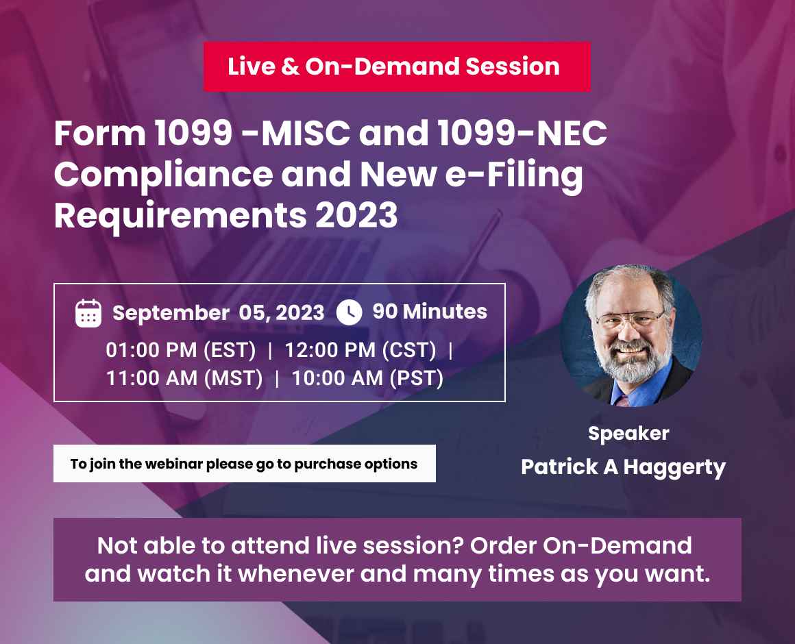Form 1099 -MISC and 1099-NEC Compliance and New e-Filing Requirements 2023
