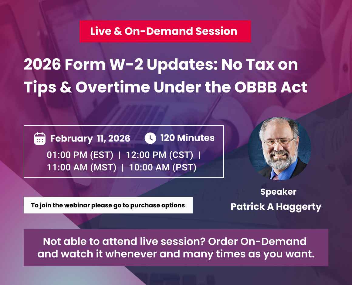 2026 Form W-2 Updates: No Tax on Tips & Overtime Under the OBBB Act